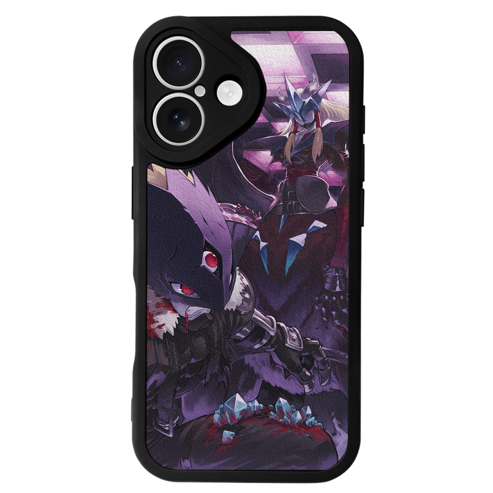 （画像用） Digimon デジタルモンスター/デジモン 【iPhone 16シリーズ対応】シリコンスマホケース（レザー調） 材質：シリコン